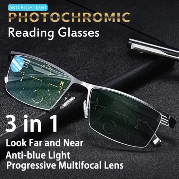 Buy 1 Get 1 Free Anti-blue Progressive Far And Near Dual-Use Reading Glasses
